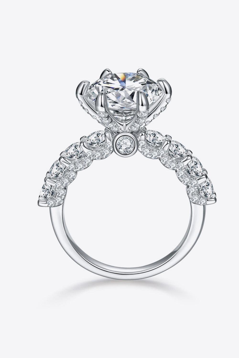 Share Hope Platinum-Plated 5 Carat Moissanite Ring - MXSTUDIO.COM