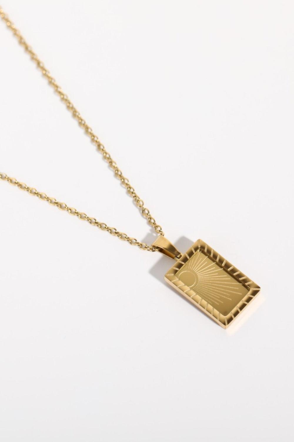 Shimmering Stainless Steel 18K Gold Plated Necklace - MXSTUDIO.COM
