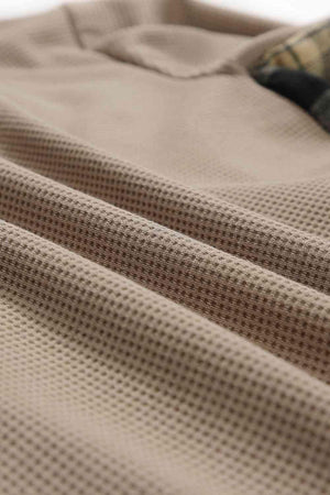 Simple Embrace Button Down Collared Plaid Shacket - MXSTUDIO.COM