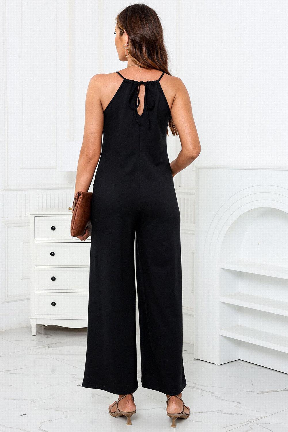 Simple Sophistication Wide Leg Sleeveless Jumpsuit - MXSTUDIO.COM - Stylish Womens Clothing
