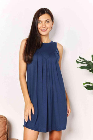 Simplicity and Versatility Sleeveless Mini Dress - MXSTUDIO.COM