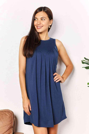 Simplicity and Versatility Sleeveless Mini Dress - MXSTUDIO.COM