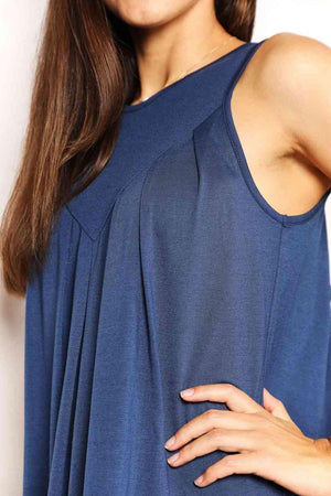 Simplicity and Versatility Sleeveless Mini Dress - MXSTUDIO.COM