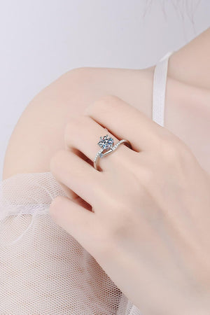 Simply The Best Bypass 1 Carat Moissanite Ring - MXSTUDIO.COM
