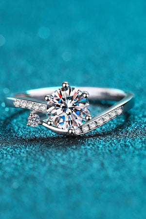 Simply The Best Bypass 1 Carat Moissanite Ring - MXSTUDIO.COM