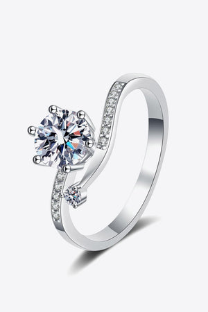 Simply The Best Bypass 1 Carat Moissanite Ring - MXSTUDIO.COM