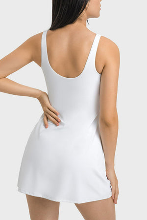 Skin-Like Touch Square Neck Women's Golf Dress - MXSTUDIO.COM