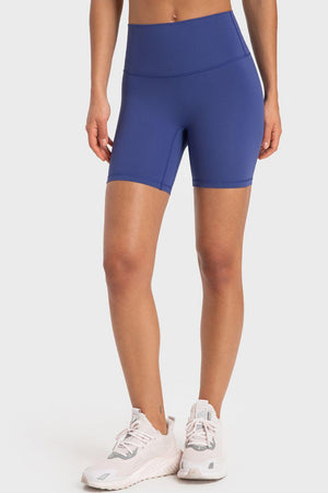 Sleek Wide Waistband Spandex Biker Shorts - MXSTUDIO.COM