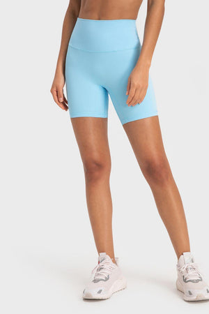 Sleek Wide Waistband Spandex Biker Shorts - MXSTUDIO.COM
