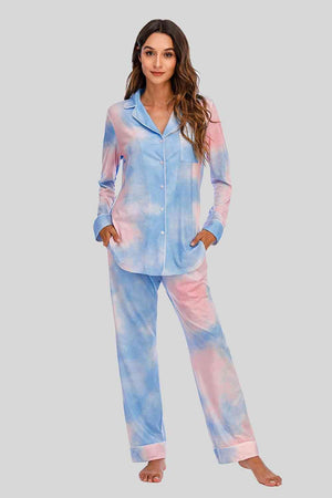 Sleep Well Long Sleeve Top and Pants Loungewear Set - MXSTUDIO.COM
