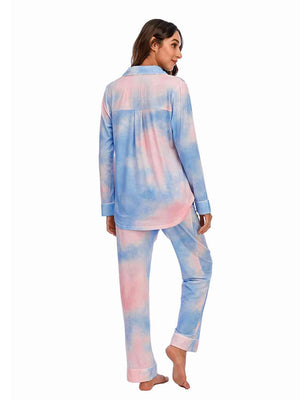 Sleep Well Long Sleeve Top and Pants Loungewear Set - MXSTUDIO.COM