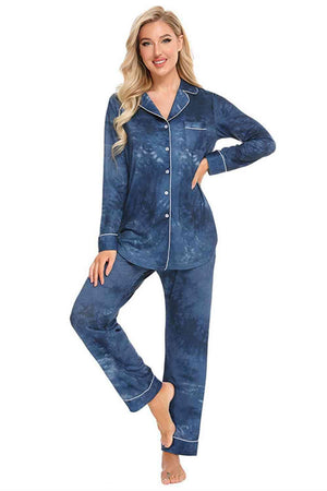Sleep Well Long Sleeve Top and Pants Loungewear Set - MXSTUDIO.COM