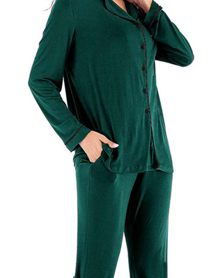 Sleep Well Long Sleeve Top and Pants Loungewear Set - MXSTUDIO.COM