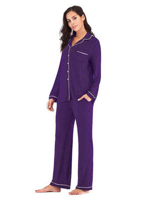 Sleep Well Long Sleeve Top and Pants Loungewear Set - MXSTUDIO.COM