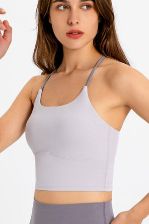 Slim-fit Scoop Neck Sports Cami - MXSTUDIO.COM
