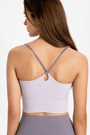 Slim-fit Scoop Neck Sports Cami - MXSTUDIO.COM