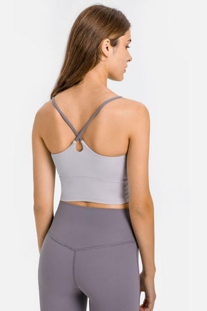 Slim-fit Scoop Neck Sports Cami - MXSTUDIO.COM