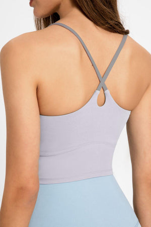 Slim-fit Scoop Neck Sports Cami - MXSTUDIO.COM