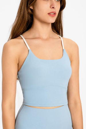 Slim-fit Scoop Neck Sports Cami - MXSTUDIO.COM
