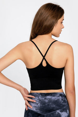 Slim-fit Scoop Neck Sports Cami - MXSTUDIO.COM