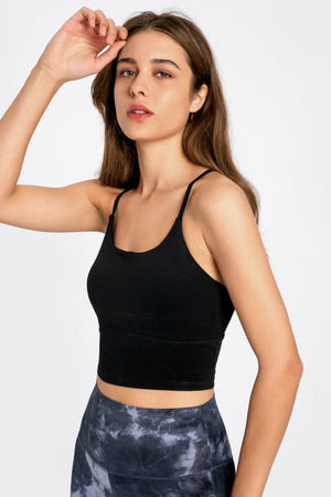 Slim-fit Scoop Neck Sports Cami - MXSTUDIO.COM