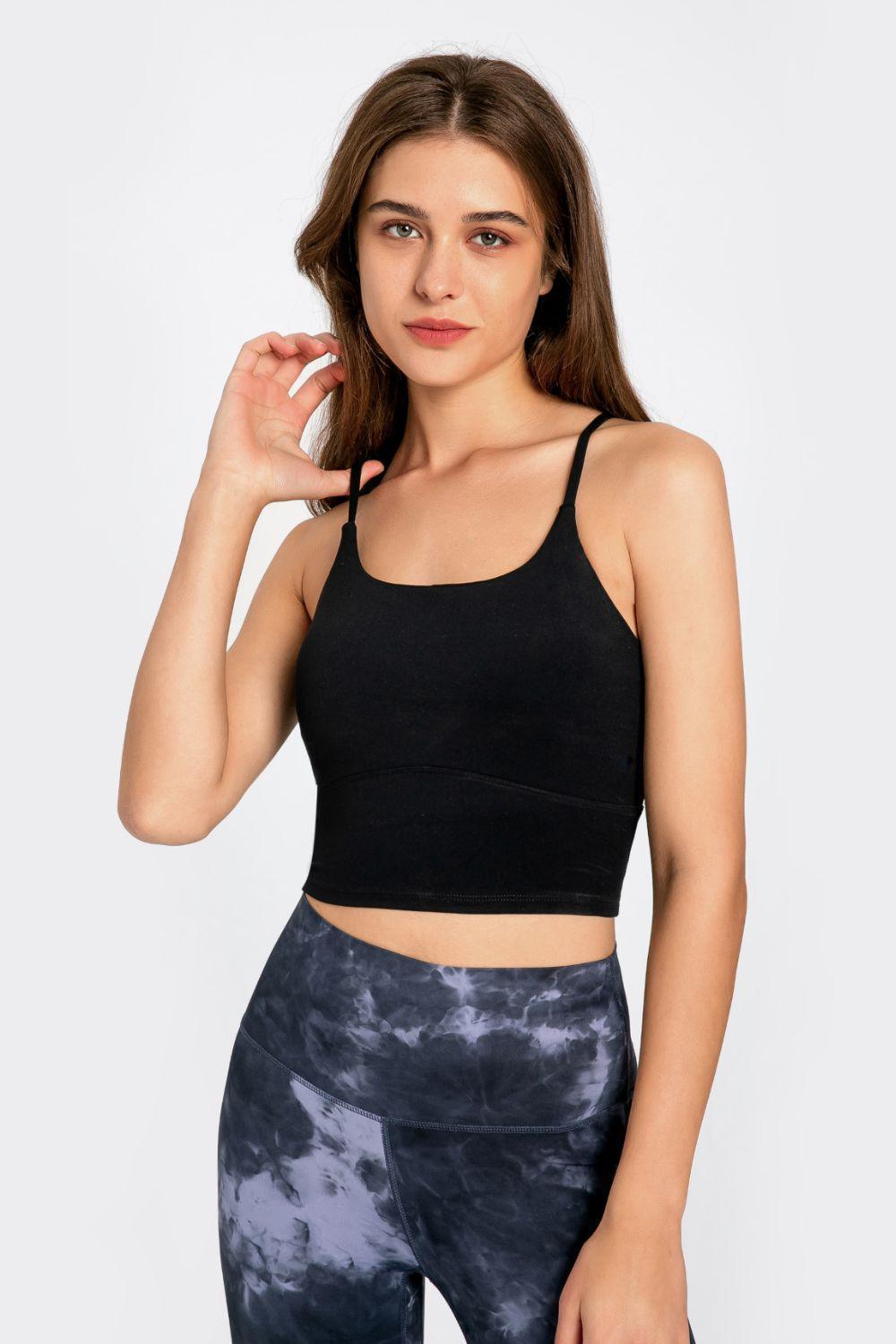 Slim-fit Scoop Neck Sports Cami - MXSTUDIO.COM