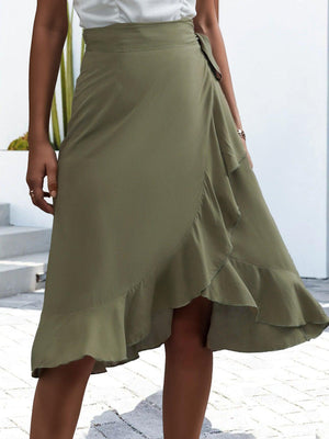 Smashing Ruffled Tie Waist Skirt - MXSTUDIO.COM