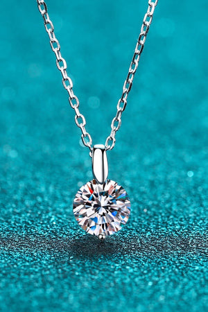 Solitaire 2 Carat Moissanite Pendant Necklace - MXSTUDIO.COM