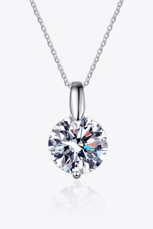 Solitaire 2 Carat Moissanite Pendant Necklace - MXSTUDIO.COM