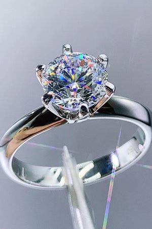 Sparkling Classic 3 Carat Moissanite 6-Prong Ring - MXSTUDIO.COM
