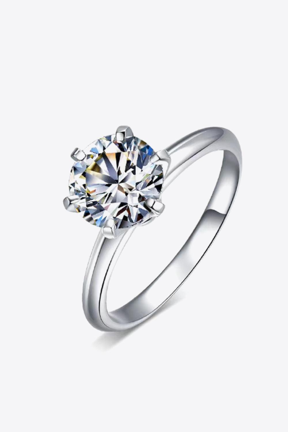 Sparkling Classic 3 Carat Moissanite 6-Prong Ring - MXSTUDIO.COM