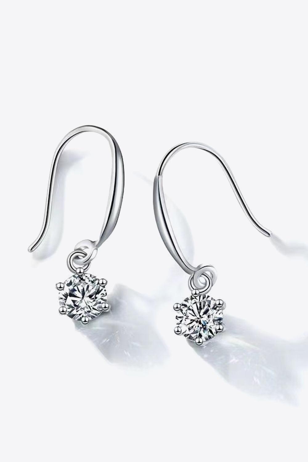 Splendid 2 Carat Moissanite Drop Earrings - MXSTUDIO.COM
