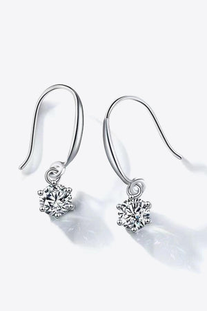 Splendid 2 Carat Moissanite Drop Earrings - MXSTUDIO.COM