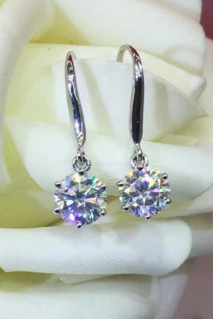 Splendid 2 Carat Moissanite Drop Earrings - MXSTUDIO.COM