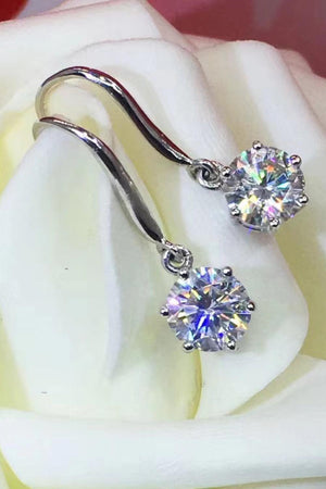 Splendid 2 Carat Moissanite Drop Earrings - MXSTUDIO.COM