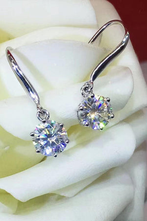 Splendid 2 Carat Moissanite Drop Earrings - MXSTUDIO.COM