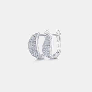 a pair of white gold hoop earrings with diamonds