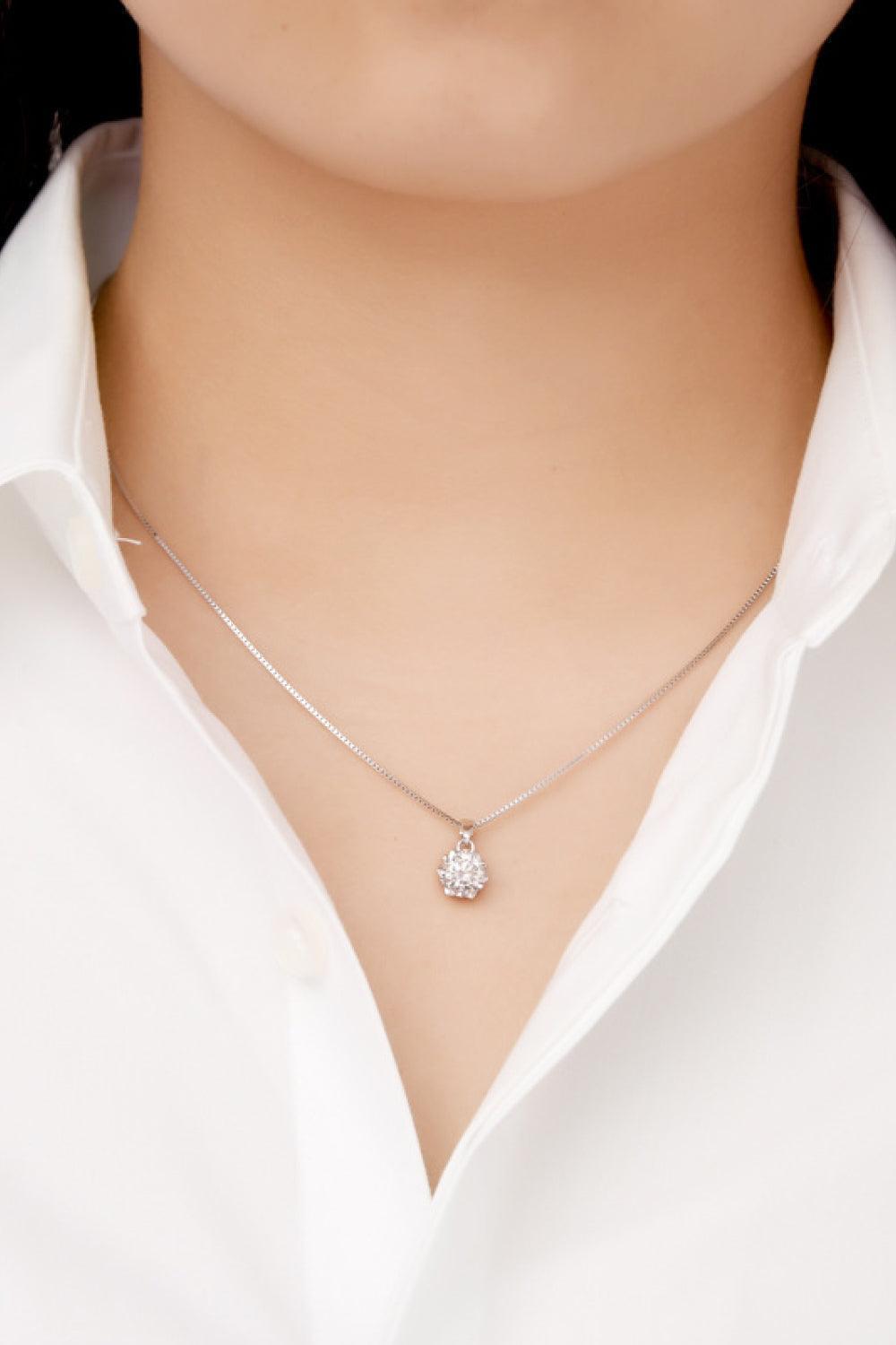Spread Sparkle 1 Carat Moissanite Necklace Womens - MXSTUDIO.COM