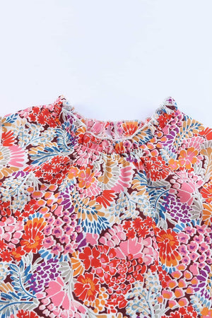 Spring Babe Floral Mock Neck Tank - MXSTUDIO.COM