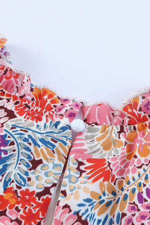 Spring Babe Floral Mock Neck Tank - MXSTUDIO.COM