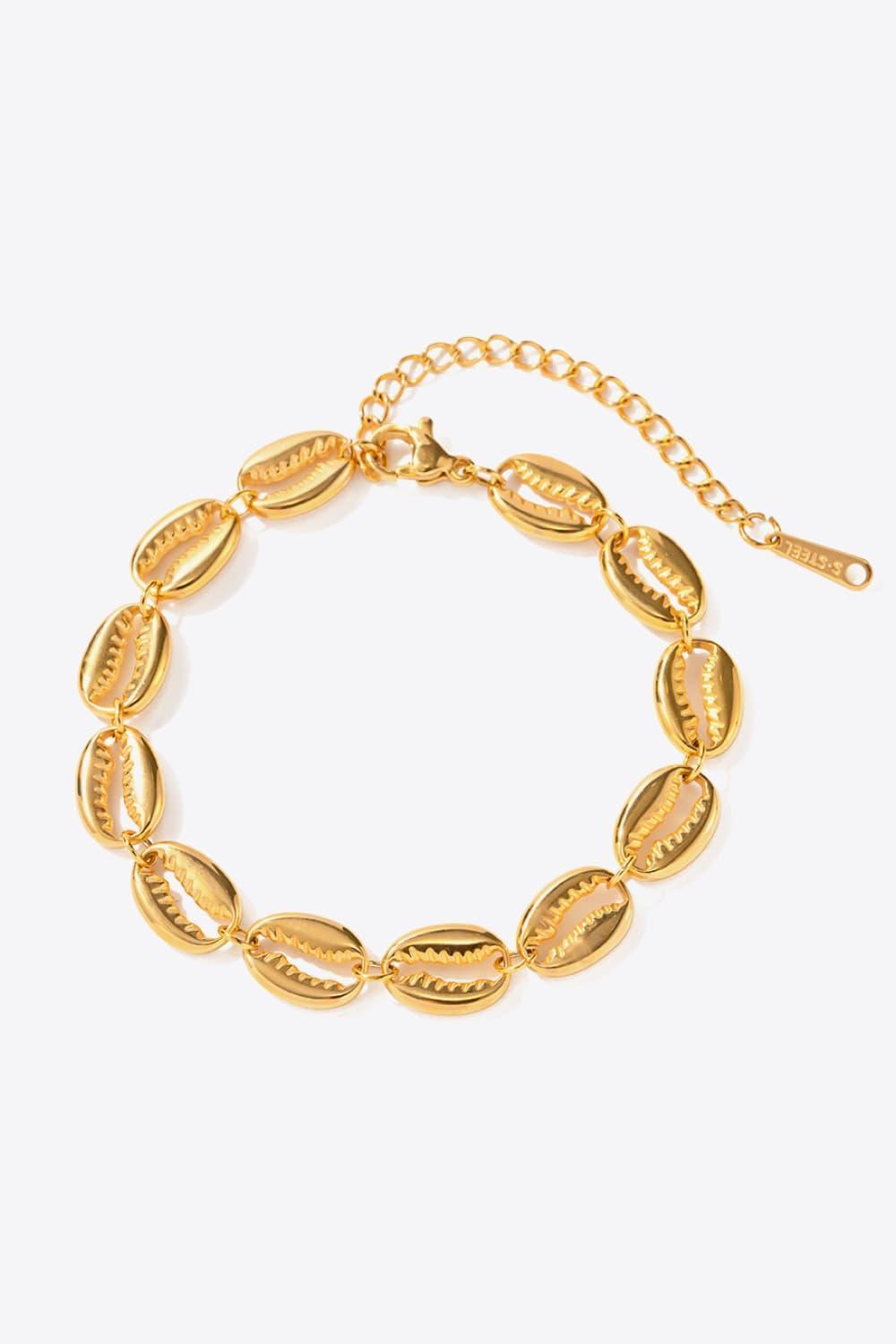 Stainless Steel Shell 18K Gold-Plated Bracelet - MXSTUDIO.COM