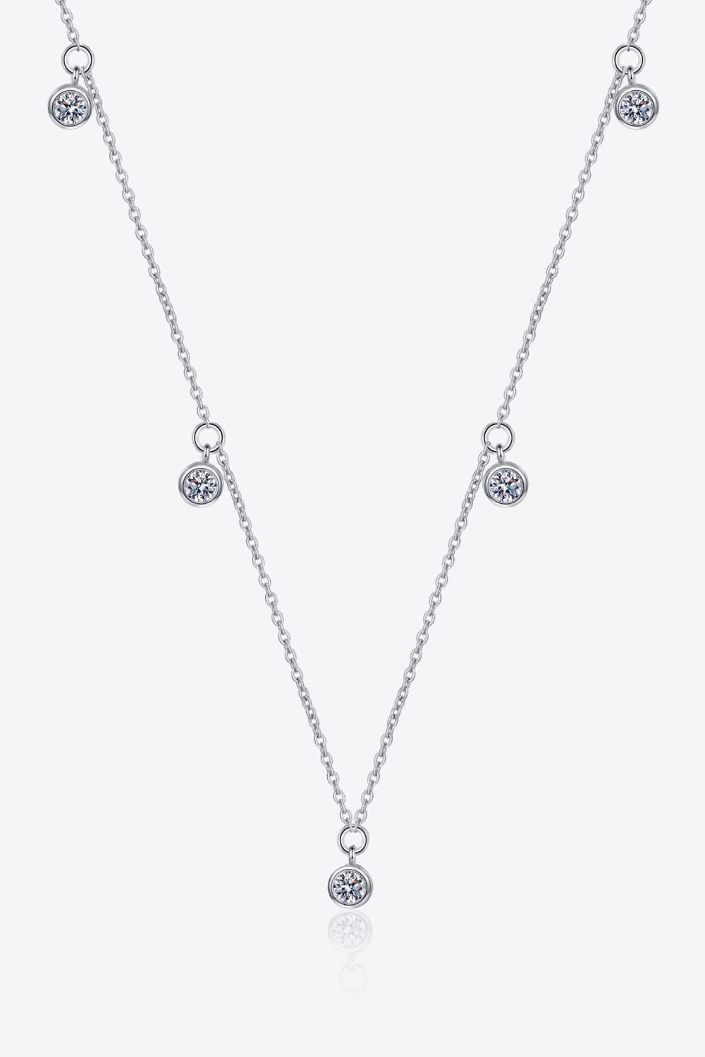 Stay Connected Sterling Silver Moissanite Necklace - MXSTUDIO.COM