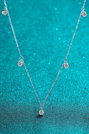 Stay Connected Sterling Silver Moissanite Necklace - MXSTUDIO.COM