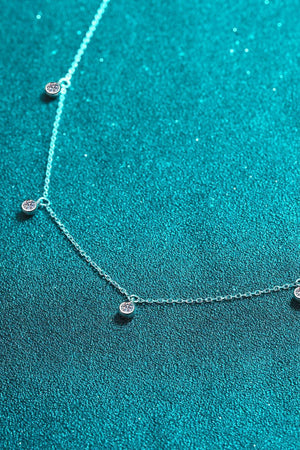 Stay Connected Sterling Silver Moissanite Necklace - MXSTUDIO.COM