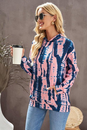 Stay Youthful Long Sleeve Tie-Dye Hoodie - MXSTUDIO.COM