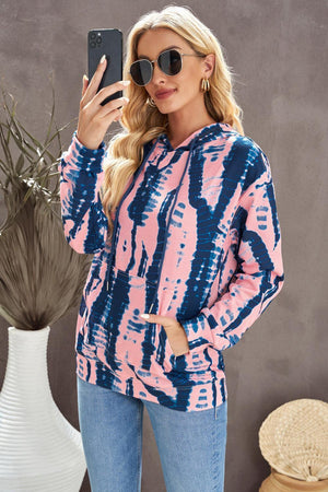 Stay Youthful Long Sleeve Tie-Dye Hoodie - MXSTUDIO.COM