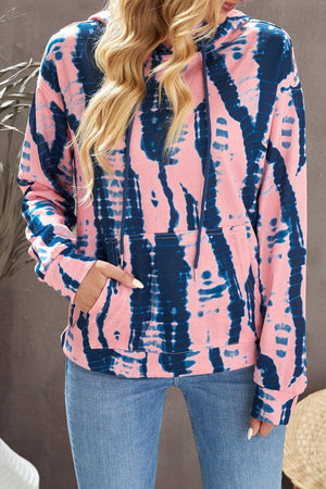 Stay Youthful Long Sleeve Tie-Dye Hoodie - MXSTUDIO.COM