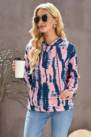 Stay Youthful Long Sleeve Tie-Dye Hoodie - MXSTUDIO.COM