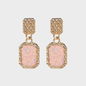Steezy Alloy Rhinestone Dangle Earrings-MXSTUDIO.COM