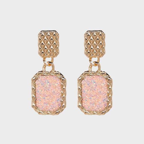 Steezy Alloy Rhinestone Dangle Earrings-MXSTUDIO.COM